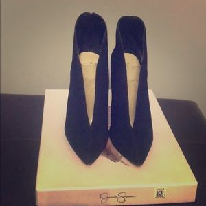 Jessica Simpson suede ankle boots.